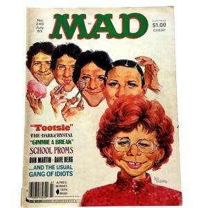 Mad Magazine No. 240 Vintage July 1983 Tootsie TV Sit Com Humor Comedy